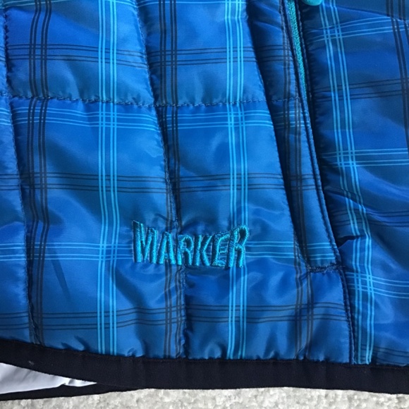 Marker Vest Blue Plaid Winter Jacket Small Like New! - Picture 8 of 16